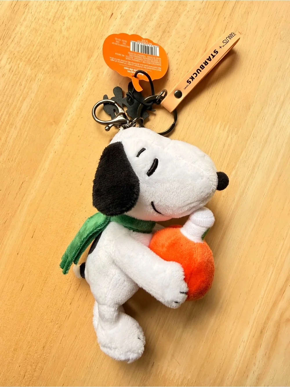Starbucks x Peanuts Snoopy Plush Bag Charm Great Pumpkin